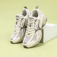 Mizuno New SPEED Retro Chunky Sneakers Lightweight Breathable Cushioned Running Shoes Unisex - Off-white/brown - View 6