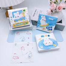 120-Sheet 3-Ply Thickened Cartoon Print Facial Tissues, Portable Small Pack Printed Napkins, Virgin Wood Pulp Paper Material, Convenient To Carry - 3 Random Packaging Styles, Suitable For Kitchen, Bathroom, Home And Other Daily Household Use - Multi-color - View 4
