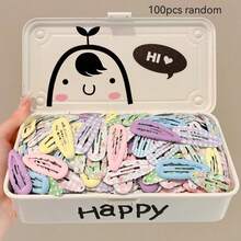 100/60/36/24/12pcs Multi-Color Printed Hair Accessories Set, Y2K Style Sweet & Cute Hair Clips, Daily Essential - Multicolor - View 13