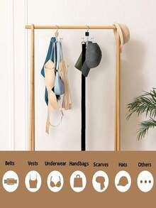 3pcs/2pcs/1pc 360° Rotatable Belt Hanger, Space-Saving Multifunctional Closet Organizer, Suitable For Belts, Bras, Ties, Scarves, Tank Tops And Wallets, Ultimate Accessory Storage Solution, Perfect Choice For Birthday, Wedding, Party, Perfect Gift For Colleagues, Friends And Family, Back To School - Hook Up - View 8