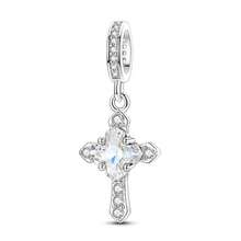 Vectoflux 1pc S925 Sterling Silver Cross Series Pendant Suitable For Original Bracelet Necklace Keychain DIY Pendant Making Women's Gift, Suitable For Birthday Party Holiday Gift - Multicolor - View 13