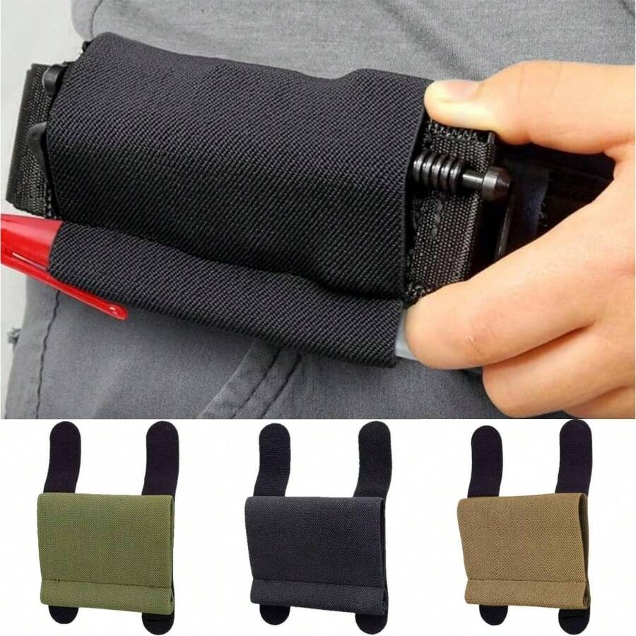 1PC Elastic Holder Tactical Retention Band Quick-Release MOLLE Sleeve Pouch Hook And Loop Mounted For Chest Rig Duty Belt Horizontal Battle Belt Accessory
