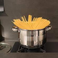 1 Pc Stainless Steel Double‑Handle Deep Stock Pot, 0.6L‑10.2L, With Glass Lid, Composite Multi‑Layer Thickened Pot Bottom, Compatible With Gas And Induction Cooker, Suitable For Cooking Soup And Stewing All Kinds Of Ingredients In Household Kitchen - View 6