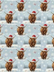 1 Roll Christmas Gift Wrapping Paper, Snowy Christmas Cow Pattern, Suitable For Christmas Gift Wrapping, Holiday Party Decoration, Home Holiday Decor, DIY Crafts, Holiday Gift Packaging, Size 43cm X 300cm - A - View 6