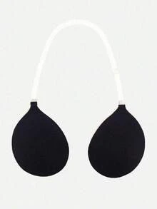 1pc Invisible Solid Color Adhesive Bra, Round Cup Push-Up Self-Adhesive Bra, Suitable For Strapless And Backless Dresses, Summer Wear - Multi-color - View 5