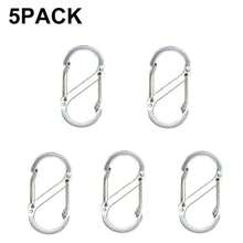 LOTANK 5Pcs Multicolor Aluminum Alloy 8‑Shape S‑Shaped Double Gate Hooks, Multifunctional Snap Buckles For Backpack Bag Outdoor Storage Hanging Accessories - Multicolor - View 9
