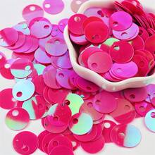 210pcs 15mm Large Hole Flat Round Metallic Glitter Pvc Silver Base AB Color Sequins Large Hole Loose Shiny Sequin Paillettes Spangles Applique Bulk For Sewing Making Crafts Embroidery Clothes Dresses Garment Diy - 20 Grams - View 23
