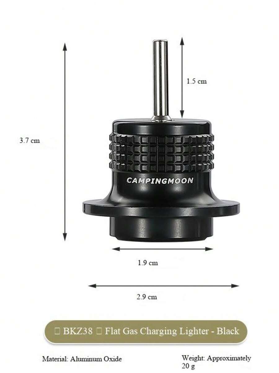 CAMPINGMOON 1pc Lighter Refill Adapter, Flat Gas Canister Nozzle Direct Fill Outdoor Igniter Fuel Refill Adapter, Suitable For Outdoor Camping Z38 BKZ38