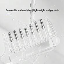 2pcs Hair Root Essence Applicator Comb, Transparent Crystal Liquid Dispensing Massage Comb, Portable Scalp Oil Application Tool, Unisex, No Essential Oil Included, With Liquid Tube - Clear - View 7