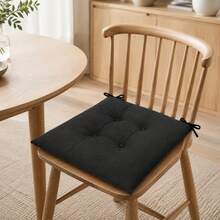Set Of 6 Puffy Soft Square Chair Cushions – 40x40 Cm İN DER TURKEI - Grey - View 2