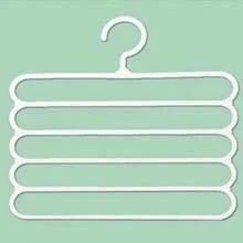3pcs/Set Multi-Functional 5-Layer Pants Hanger - Durable Plastic Multi-Layer Closet Storage Rack, Suitable For Clothes, Shirts, Etc. - Multi-Color, Clothing Organization Storage Rack For Pants And Scarves, Non-Slip Space-Saving Closet Organizer, Multi-Layer Scarf And Tie Rack, Portable Closet Clothing Storage Rack, Perfect Hanger For 365 Days Use - Multicolor - View 8