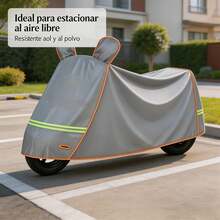 Funda Impermeable para Moto Eléctrica Scooter, Protector Contra Polvo, Sol y Lluvia, con Banda Reflectante, 3 Colores Disponibles - Morado - Ver 8