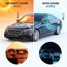 Car Windshield Dust Cover, Car Front Windshield Snow Cover, Used For Front Window Dust-Proof, Snow-Proof, Frost-Proof And Ice-Proof, Easy To Use, No Cleaning Required, Windshield Snow Cover, Frost Cover, Car Accessories RV Windshield And Sunshade Cover, Suitable For Most Sedans And SUVs - Multicolor - View 3
