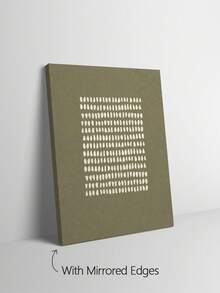 1pc Sage Green Abstract Dot Canvas Wall Art, Framed Or Unframed Minimalist Boho Textured Print, Muted Wabi‑Sabi Poster, Wall Decor For Living Room Bedroom Interior, Home Decoration, Gift - Abstract Style a - View 3
