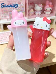 SANRIO-KT Cat Portable Cotton Swab Floss Toothpick Storage Box Flip Lid Mini Travel Organizer Case Cute Small Item Container Suitable For Bag Pocket - Multi-color - View 10