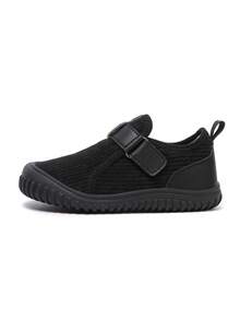 Toddler Round Toe Solid Color Patchwork Warm Baby Shoes, Simple Design For Autumn/Winter, Suitable For Daily Casual Wear, Outings And Home - Black - View 2