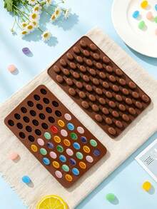 55-Cavity Coffee Bean Silicone Mold, Large Capacity Kneading Mat, Baking Mat, Creative Candle Mold, 3D Shaped Mold, Handmade Art DIY Silicone Tool Set, Multi-Functional, Heat-Resistant, Non-Stick, Easy Release, Easy To Clean, Reusable - Multicolor - View 4