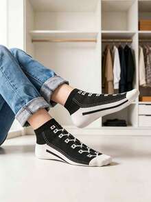 Canvas Shoes Socks, Creative & Unique, Quirky & Fun, Ankle Socks, Low-Cut Invisible Sports Socks, Thin Invisible Socks, Sports Socks, Canvas Shoes Socks, Comfortable & Breathable - Multicolor - View 2