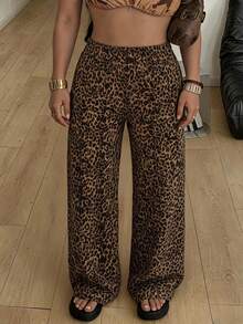 Women Pants - Animal Print - View 3