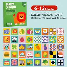 Black And White Visual Training Cards For Infants 0-3 Months, 3-6 Months, 6-12 Months, Newborn Baby Vision Development Cards, Vision Tracking Cards - Black and White - View 8