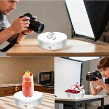 145mm Electric Rotating Display Stand Mirror 360 Degree Turntable Jewelry Holder Battery For Photography Video Shooting Props - Multi-color - View 3