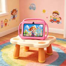 Qetupa Tablet Anak 7 Inci, RAM 2GB ROM 32GB Android 13 Tablet Balita dengan WiFi 2.4G, Perlindungan Mata, WiFi, Kamera, Kontrol Orang Tua, Aplikasi Pra-instal, Game Edukasi - Berwarna merah muda - View 8