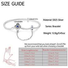 S925 Sterling Silver Snake Bone Bracelet, Heart Cross And Fatima Hand Clasp, Paired With Star Safety Chain, Vintage Hollow Inlaid Stone Design, Customizable DIY Beaded, Secure Clasp, Women's Luxury Accessory, Comes With Exquisite Gift Box. - Silver - View 9