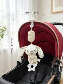BBSKY 1pc Plush Animal Baby Stroller Hanging Toy, Clip-On Activity Toy For Car Seat And Stroller, For Newborn Infants - Multicolor - View 3