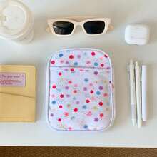 1pc Polka Dot Storage Bag Pencil Case/Cosmetic Bag/Passport Holder Multi-Layer Compartment Stationery Organizer Portable Zipper Pouch Suitable For School And Daily Use - Multicolor - View 13
