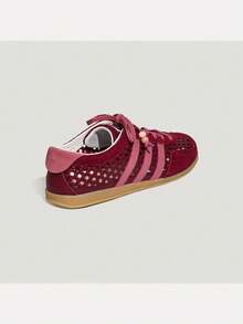 Adidas Originals 中性款 ORIGINALS GAZELLE LO PRO "T-Toe" 復古薄底透氣滑板鞋 訓練鞋 KH6237 - 酒紅色 - 查看 3