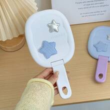 Portable Handheld Mirror, High-Quality Desktop Standing High-Definition Folding Makeup Mirror, Small Mirror For Girls To Touch Up Makeup On The Go - Multicolor - View 4