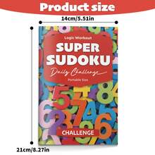 Portable Super Sudoku Logic Workout Notebooks, Daily Number Puzzle Challenge For Brain Training, Focus, Reasoning And Relaxation, Beginner To Challenge Levels, Travel-Friendly Size - Sudoku Difficulty Level - View 11