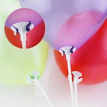 1/10/30/50pcs Transparent Balloon Stick Holder, Reusable White Decorative Stand With Cup - Christmas, Wedding, Birthday And Holiday Party Display Accessories, Suitable For Christmas, Birthday - Multicolor - View 9