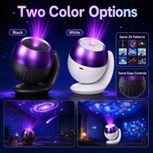2-In-1 Galaxy Projector Night Light With 24 Films | 5d Holographic Night Light Projector, Stepless Brightness, 360° Adjustable, HD Ocean Projector For Bedroom Ceiling - Multicolor - View 3