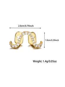 1pc Smooth/Zirconia Curved Hip Hop Shiny Teeth Grillz Party Holiday Accessory Unisex - Multicolor - View 7