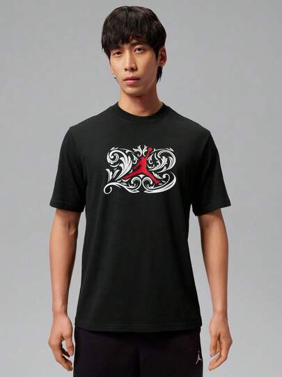 Jordan Camiseta de manga corta sin cuello de punto para hombre AS M J DF SPRT LASER GFX SS CR TIV2440-010