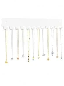 Necklace Rack – Wall-Mounted Acrylic Jewelry Organizer Hooks (Pack Of 1 Or 2) - View 12