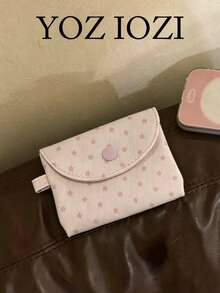 Japanese & Korean Style Niche Design Anime Manga Girl Small Storage Pouch Coin Purse Lightweight Acrylic Pendant Fashionable Personalized Bag - Pink - View 1