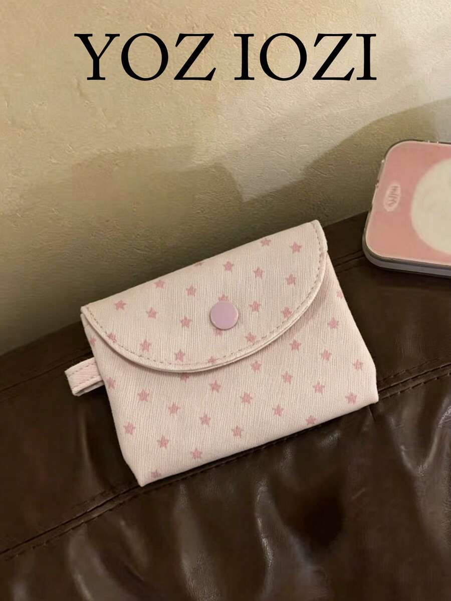 Japanese & Korean Style Niche Design Anime Manga Girl Small Storage Pouch Coin Purse Lightweight Acrylic Pendant Fashionable Personalized Bag - Pink - View 1
