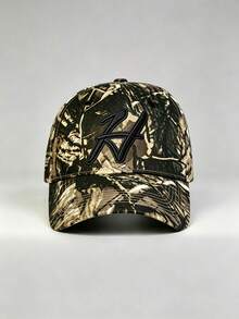 1 Pc Camouflage H Embroidery Hats For Men - Adjustable Hats, UV Protection Sun Hat, Ideal For Hiking, Mountaineering, Travel, And Outdoor Activities - Camouflage - View 3