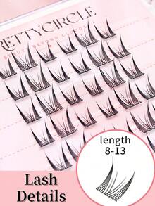 WANPIN 20 Rows 9-12mm Reusable Glue-Free Segmented Cluster False Eyelashes, Large Capacity Lash Book, Natural Eye Enhancement, Lightweight And Comfortable Wear, Easy To Apply, Suitable For Daily Eye Makeup - C - View 5