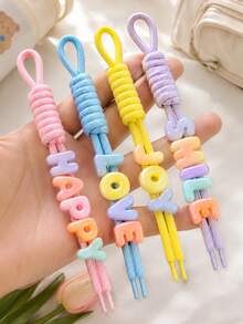 10/20pcs Colorful Nylon Cord, Jewelry Making Handmade Braided Rope, Suitable For Keychains, Backpack Accessories, Christmas Gifts, Holiday Decorations - Solid Color - View 2