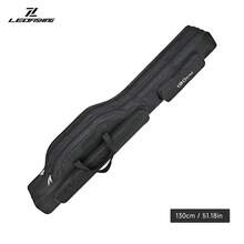 LEOFISHING 2-Layer Large Capacity Fishing Rod Bag, Waterproof Oxford Cloth Foldable Fishing Tackle Storage Case, Hand & Shoulder Carry Pole Bag Available In 100/130/150cm Sizes Green Black - Black - View 12