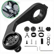 6MSKS 1pc Front Mount Bracket, Bicycle Computer Mount Extension, Extended Base For Installation On Bicycle And Scooter Handlebars - Black - View 1
