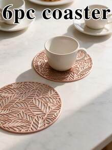 12pcs Gold Hollow Drink Coasters, Washable Table Decor, Non-Slip Tableware Mats, Breathable And Heat-Dissipating, Lightweight And Easy To Store, Suitable For Restaurants, Cafes, Homestays, Fit For Afternoon Tea, Festivals, Parties, Gatherings, Birthdays, Weddings, Dinner Parties. - Multicolor - View 13