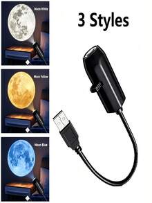 1pc USB Planet Projection Night Light, 360° Rotating, With Multi-Color Slides, Suitable For Bedroom And Car, USB Plug 5V - Planet Series - View 10
