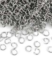 100-200pcs Stainless Steel Open Jump Rings Split Ring Connectors For DIY Jewelry Making Wholesale Supply Handmade Craft Materials Open Rings Metal Link Rings Iron Rings Necklace Connectors Bracelet Accessories Silver Gold - Multicolor - View 3