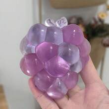 Tachimi 1pc Cute Grape Bunch Squishy Slow Rebound Stress Relief Toy, Realistic Fruit Model, Bedroom Living Room Daily Decor, Random Shipment - Multicolor - View 11