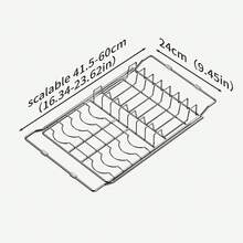 Expandable Over‑The‑Sink Dish Drying Rack, Stretchable Sink Drainer For Most Kitchen Sinks, Fast Water Drain Dish Rack For Plates Bowls Cups Pot Lids Cookware, Space‑Saving Kitchen Counter Sink Organizer - Multicolor - View 14