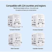 PHILIPS Adaptor perjalanan global - kompatibel dengan standar Inggris, Jepang, dan Eropa, memiliki port pengisian cepat USB-C terintegrasi, mendukung ponsel dan komputer, portabel dan serbaguna, cocok untuk lebih dari 200 negara. - MultiWarna - View 7